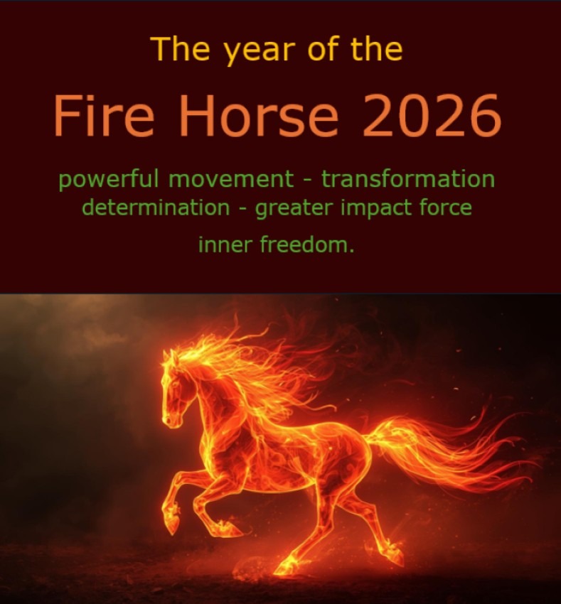 2026 year of the fire horse Lydhealing med klangsåle